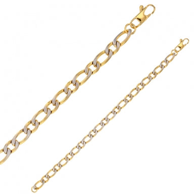 Two-tone open curb chain bracelet for Him