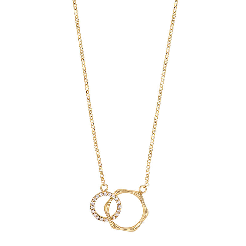 Hexagon And Circle With Silver Necklace