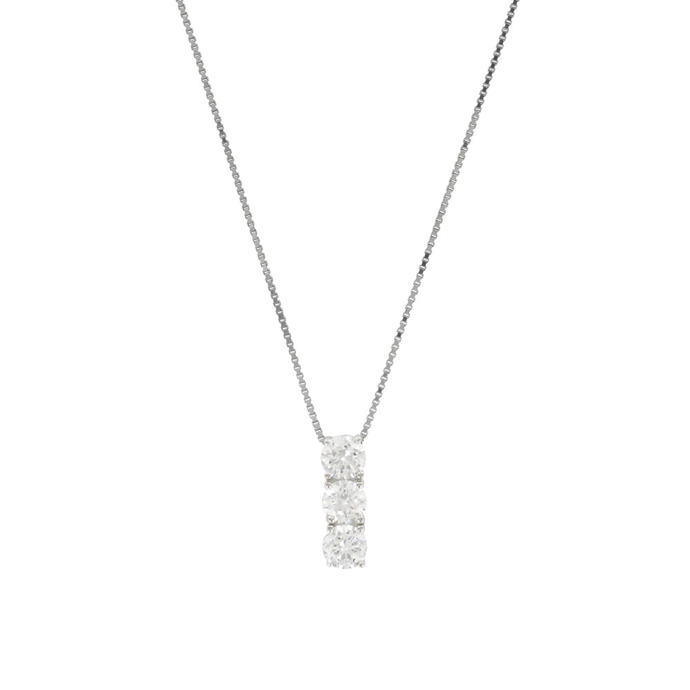 Rhodium plated sterling silver necklace