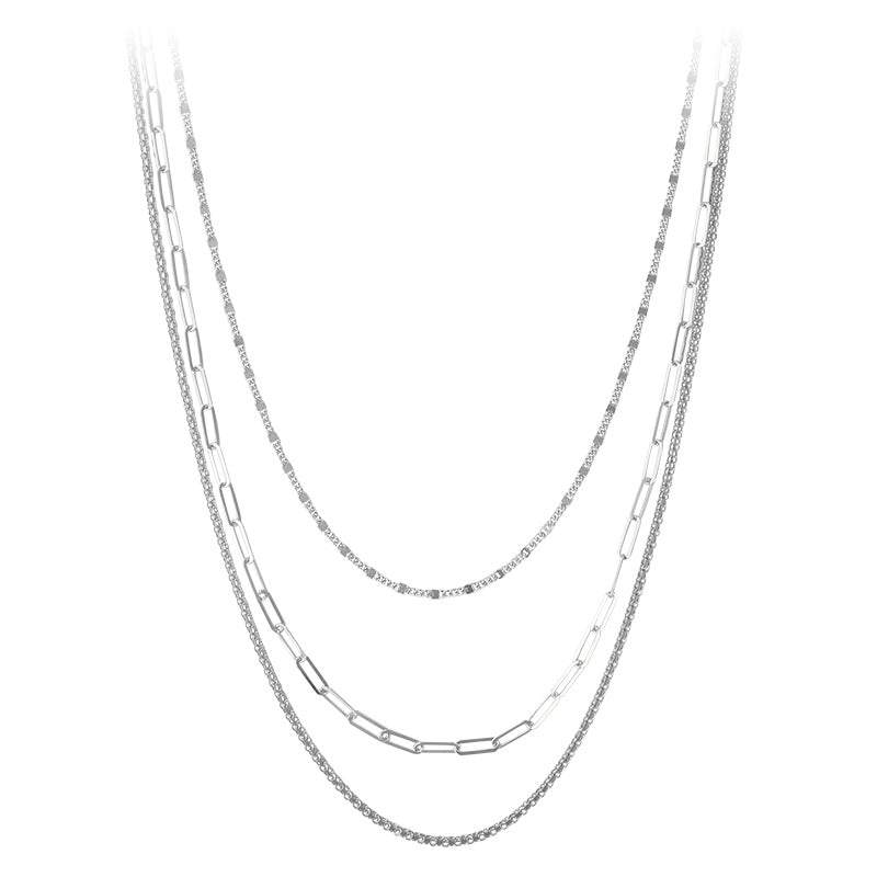 Three Strand Silver Necklace