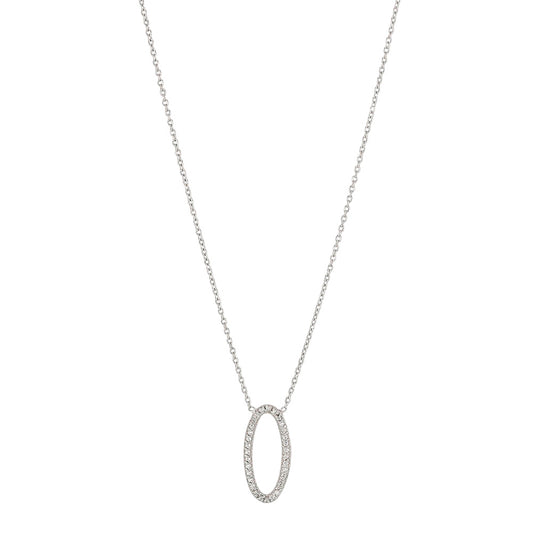Rhodium plated sterling silver necklace
